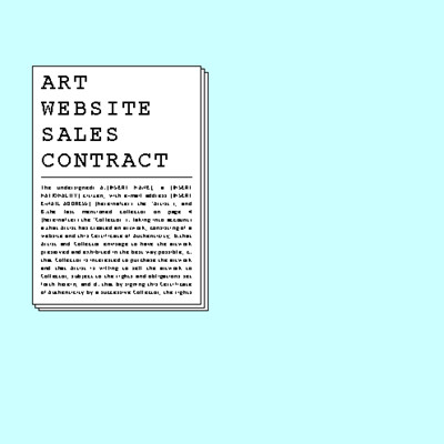 Art Website Sales Contract .com