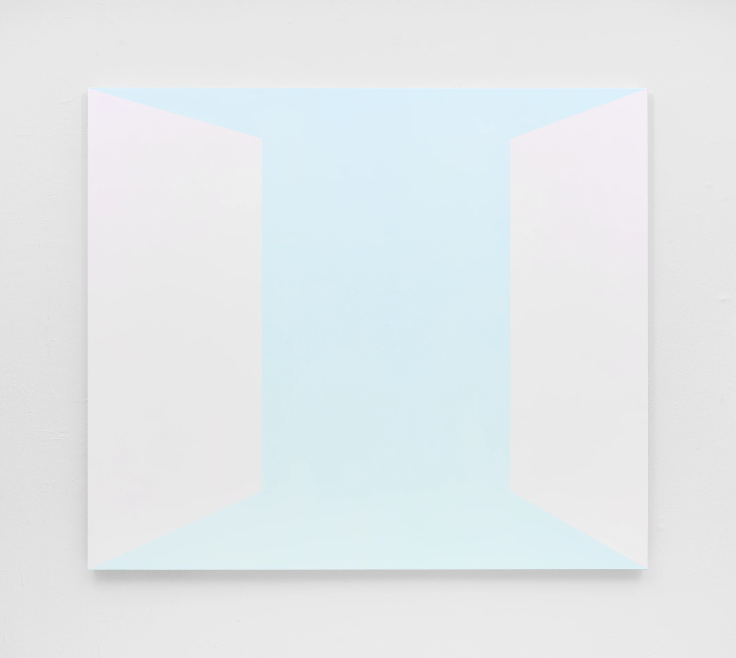 25 04 24 Window Blue Sky Pink Shutters 120x140cm