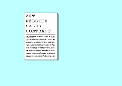  art website sales contract .com