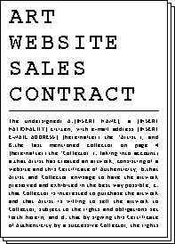 art website sales contract